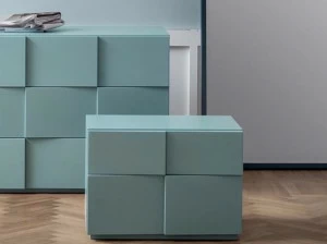 Dall'Agnese Прямоугольная прикроватная тумбочка из лакированной древесины с ящиками Tip tap