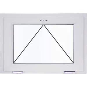 Окно пластиковое ПВХ Deceuninck одностворчатое 470x700 мм (ВхШ) фрамуга однокамерный стеклопакет белый/Темный дуб