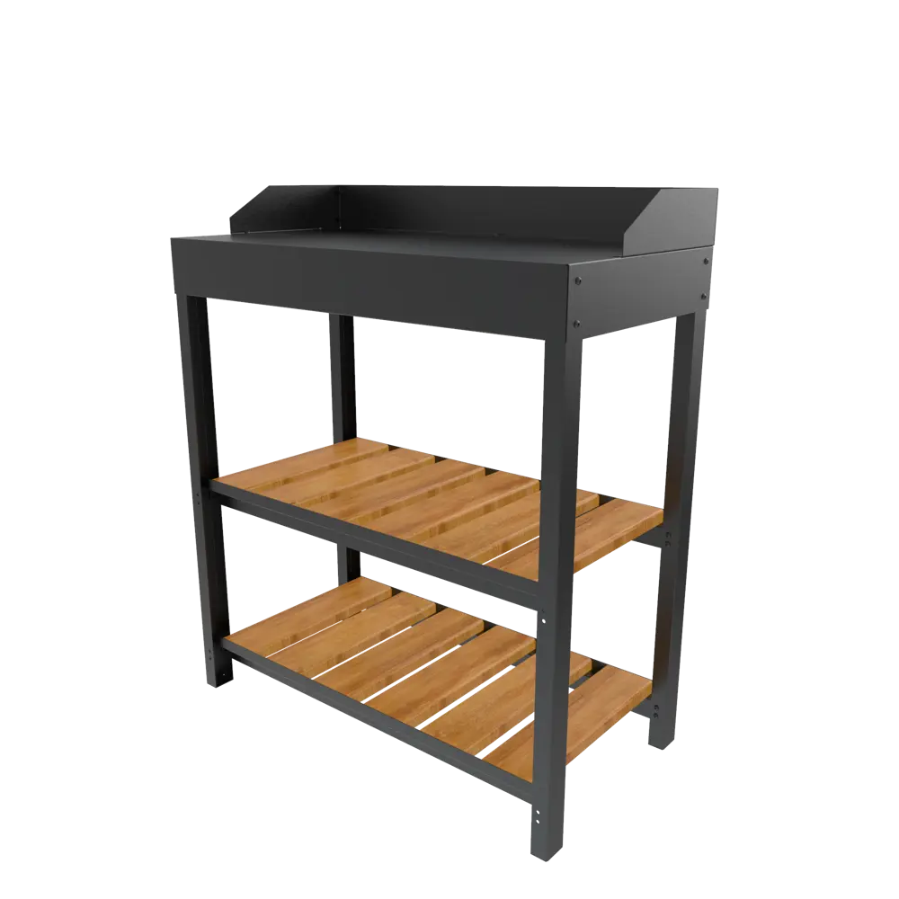 Стол Master Expert 76x88x38 см сталь/дерево черный 84043570 STLM-2005686 Santreyd 