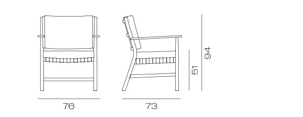 Кресло из бука с подлокотниками Vergés Mediterránea ARCH-00048122 - Вид №2
