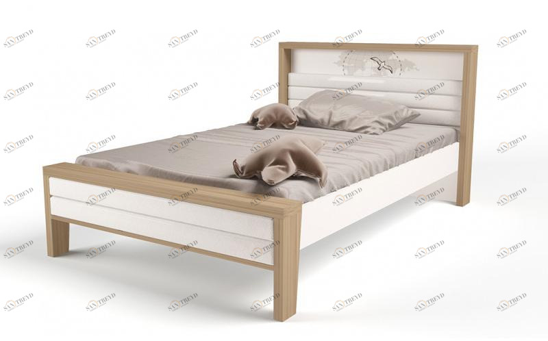 Кровать ABC-KING 160х90 №2MIX OCEAN №2 (с мяг.изнож) (cream) 4631148107700