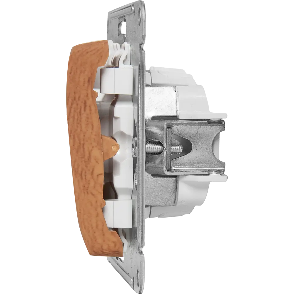 Выключатель проходной встраиваемый Systeme Electric Glossa 2 клавиши цвет дуб STLM-2115601 - Вид №3