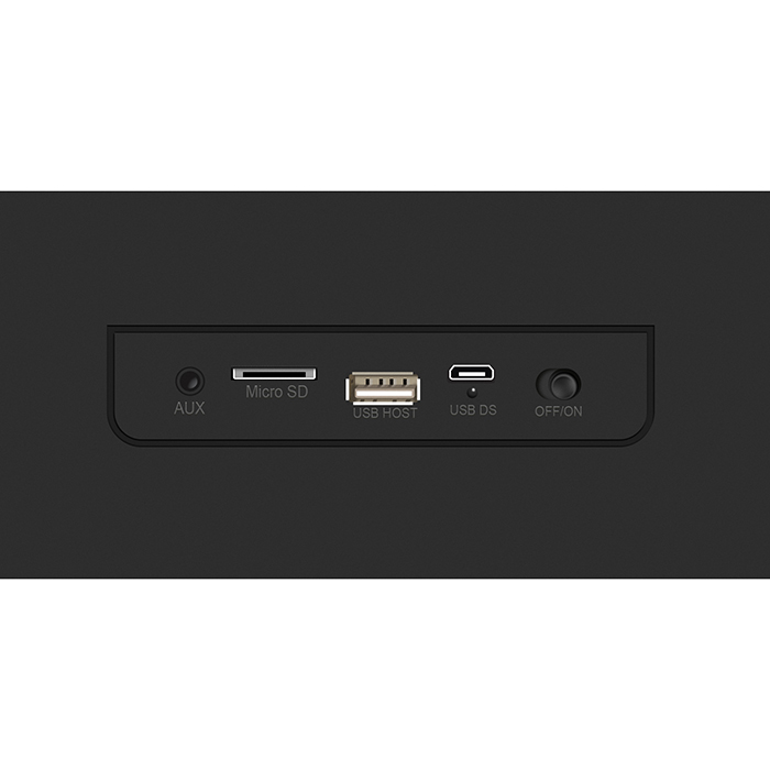 SV-015893 ps-185, черный, акустическая система 2.0, мощность 2x5 вт (rms), bluetooth, fm, usb, microsd, led-дисплей, часы, будильник, ручка для переноски, встроенный аккумулятор) Sven Santreyd  - Вид №5