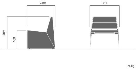 VESTRE Садовый стул из стали и дерева Bloc sun-id-1350057 - Вид №6