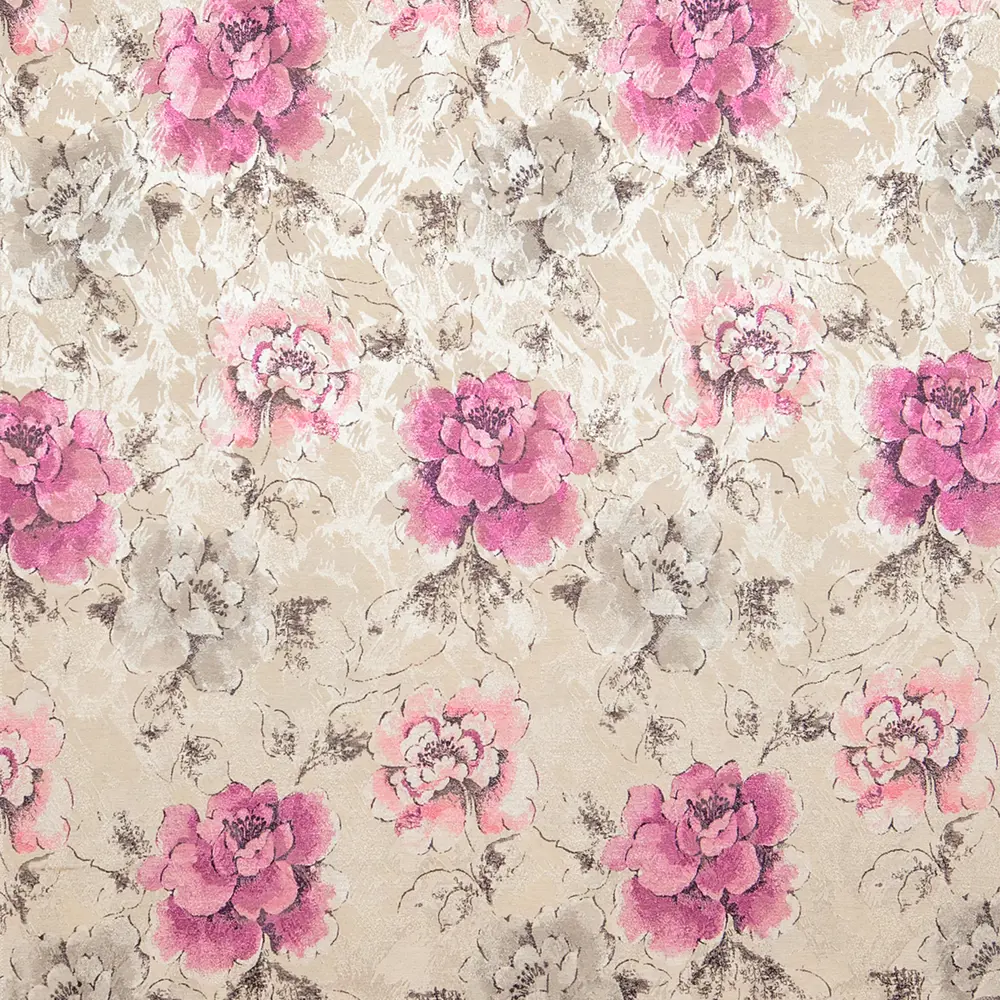 Ткань «Печать», 150 см, цветы, цвет розовый ТОРГОВЫЙ ДОМ ТЕКСТИЛЬ STLM-2007956 - Вид №1