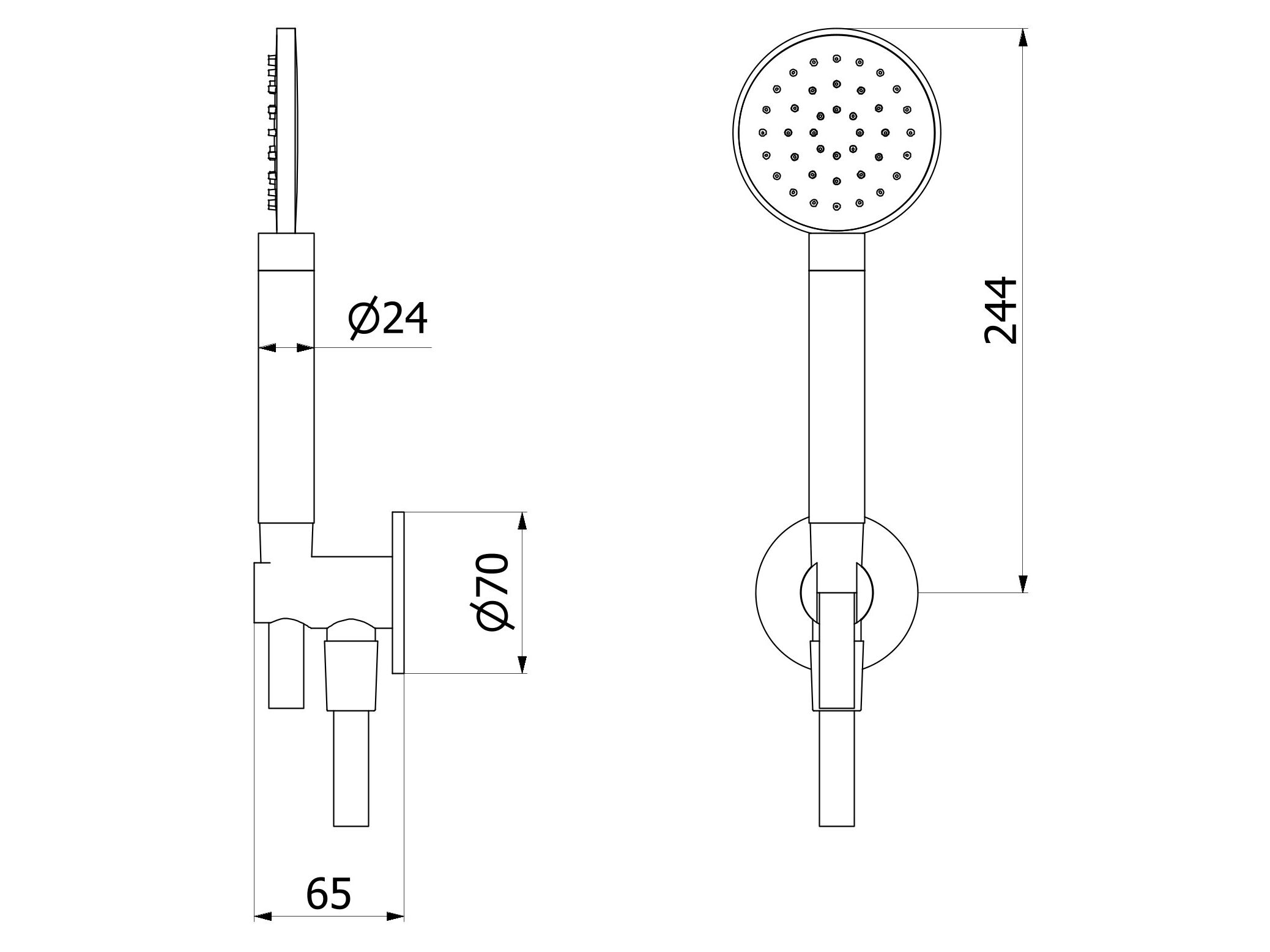 Настенный ручной душ с держателем IB Reflex ARCH-00097818 - Вид №11
