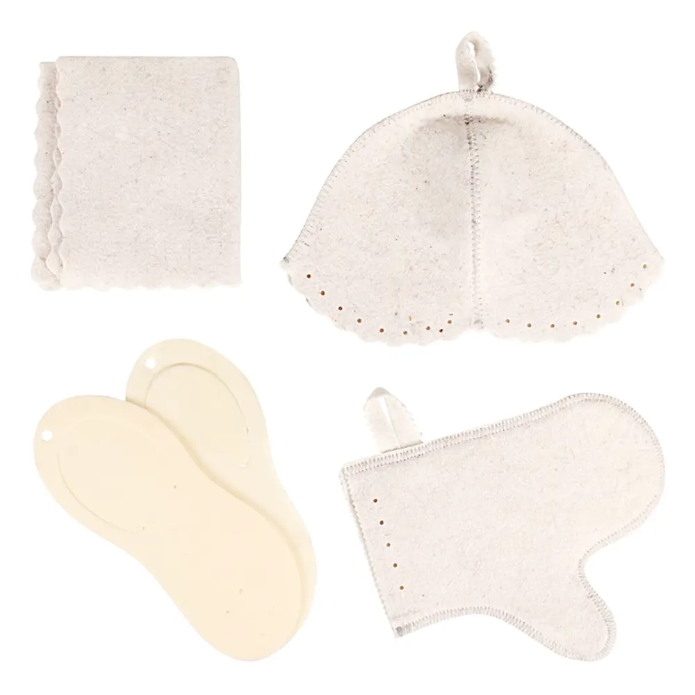 Комплект для бани «Эконом» 4 предмета цвет  белый Santreyd STLM-2055101