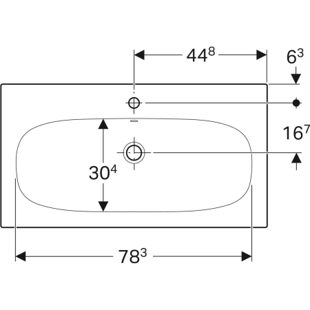 500.643.01.2 Встраиваемая раковина Geberit Acanto Geberit  - Вид №13