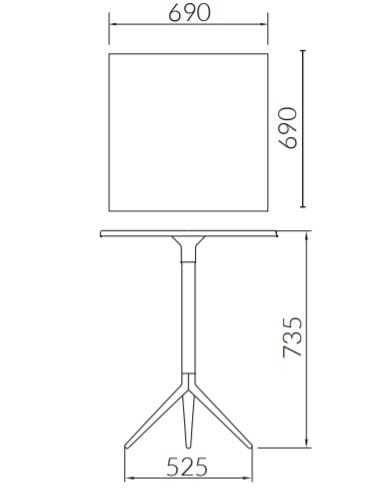Квадратный стол ALMA DESIGN хлопушка ARCH-00042404 - Вид №4