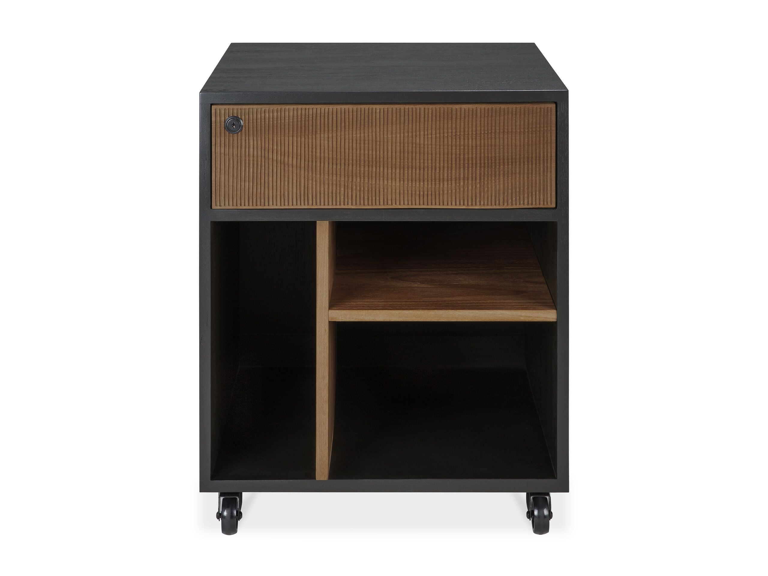 Офисный комод из тикового дерева с колесами Ethnicraft Оскар ARCH-00149318