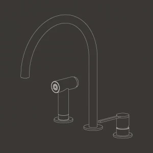 три отверстия смеситель с поворотным носиком и выдвижная ручной душ с автоматическим undertop девиатором  INV82 CEADESIGN