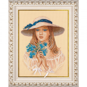 100/045 Набор для вышивания Незабудки 30 х 40 см RIOLIS Premium