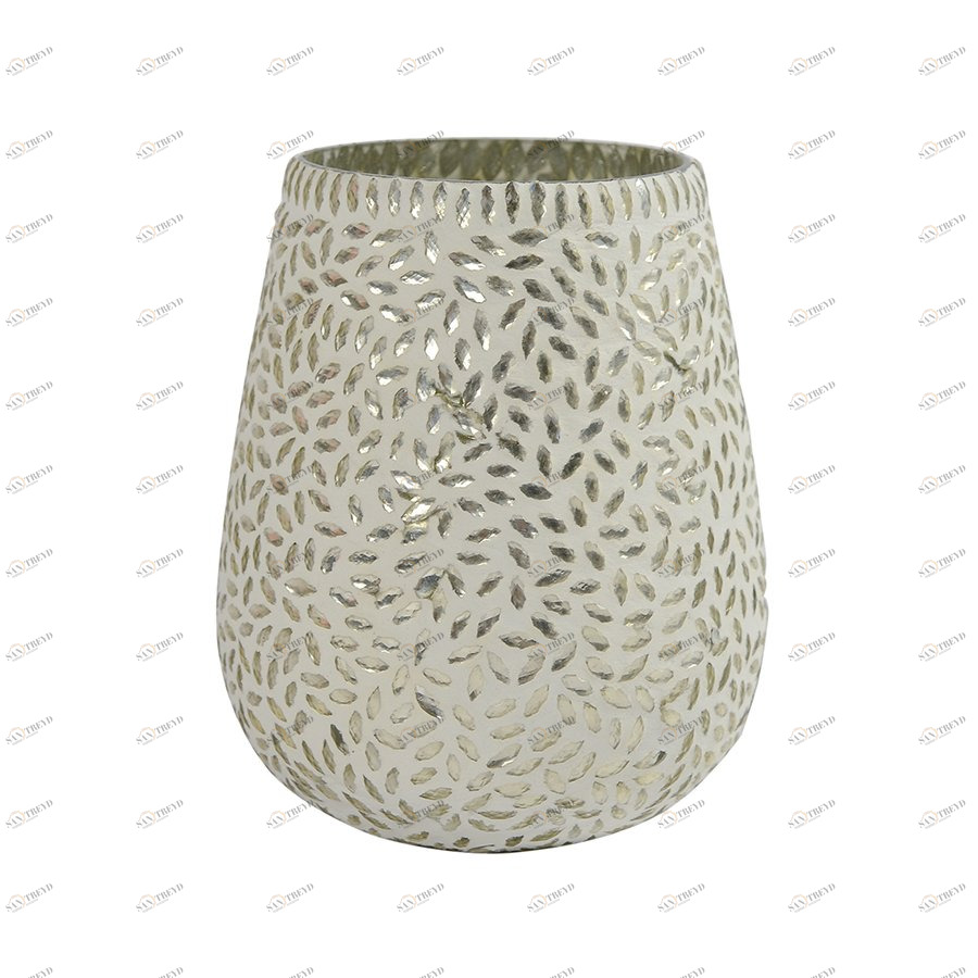 Подсвечник керамический бежевый EnjoyMe ENJOYME  00-3830652 Бежевый;серебро 