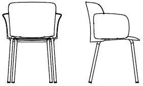 Desalto Садовый стул из полипропилена с подлокотниками sun-id-1350585 - Вид №3