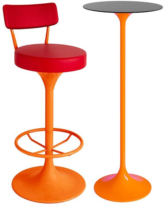 Vela Arredamenti Высокий алюминиевый табурет с подставкой для ног sun-id-1371485 - Вид №2