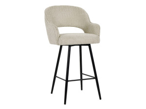 Высокий тканевый стул со спинкой