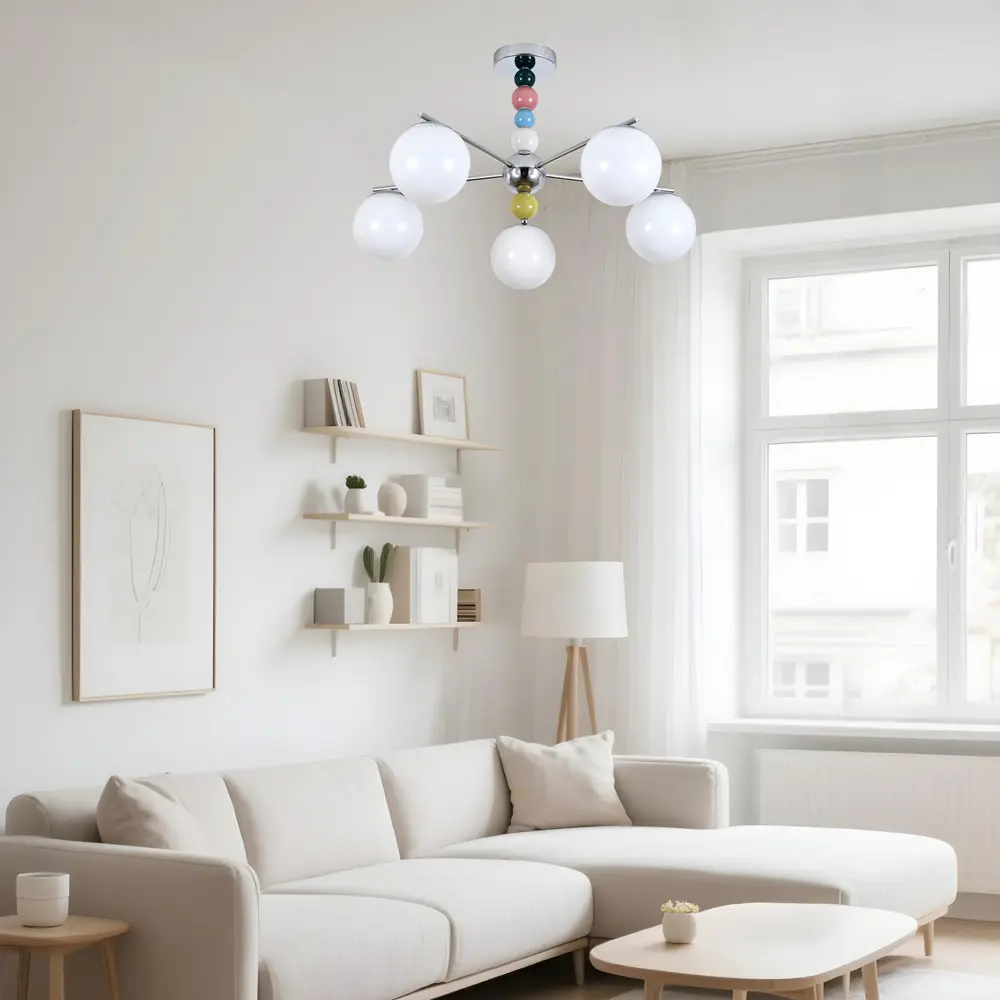 Люстра подвесная Opulence 5 ламп 10 м² цвет хром Escada STLM-2172756 - Вид №6