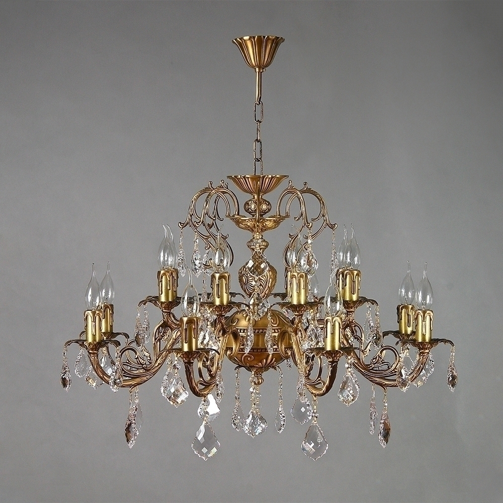 096770 Люстра Ambiente 16L 8888/8+8 AB Leaf Crystal Mantra Alicante