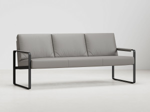 3-местный кожаный линейный диван