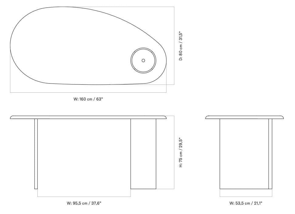 Стол из стали и дерева Audo Copenhagen THE ECLIPSE ARCH-00124271 - Вид №30