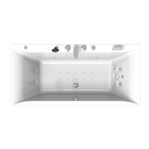 Гидромассаж "Специальный Chrome" на ванну Палермо (двигатель 1500 Вт, система "Turbo-pool", джет Релакс - 11 шт., джет Линц, Магнус - 3 шт.)