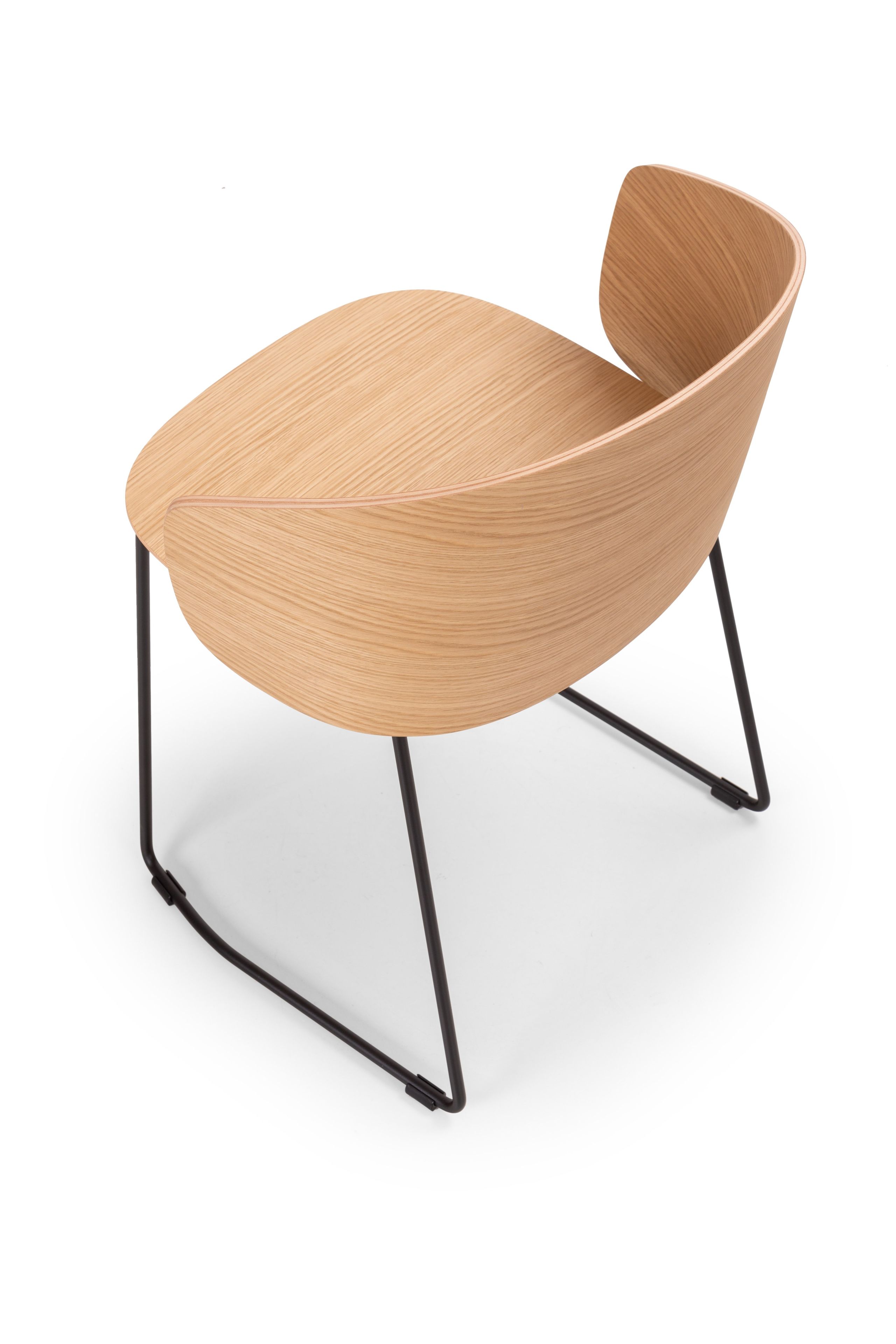 Стальной и деревянный стул с подлокотниками True Design Not Wood ARCH-00135527 - Вид №2