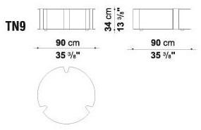 B&B Italia Круглый журнальный столик из дерева или стали Nix sun-id-1426977 - Вид №4