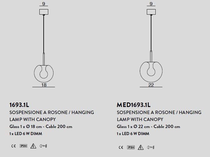 Подвесной светильник из дутого стекла Cangini & Tucci Cherry ARCH-00093596 - Вид №7