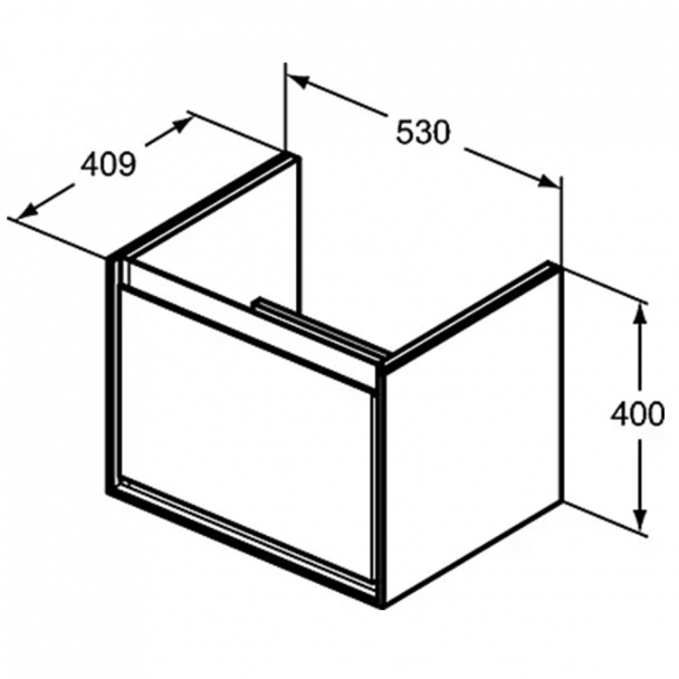 E0846KN Тумба для раковины 60 см Ideal Standard CONNECT AIR - Вид №2
