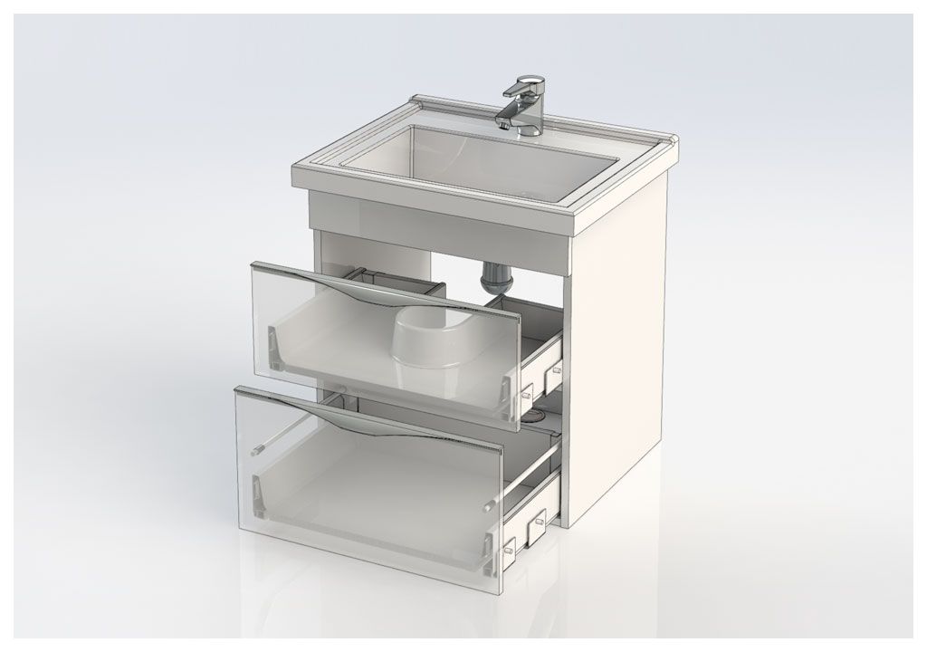 Тумба под раковину Aquanet Эвора 60 белый sun-id-275460 - Вид №6