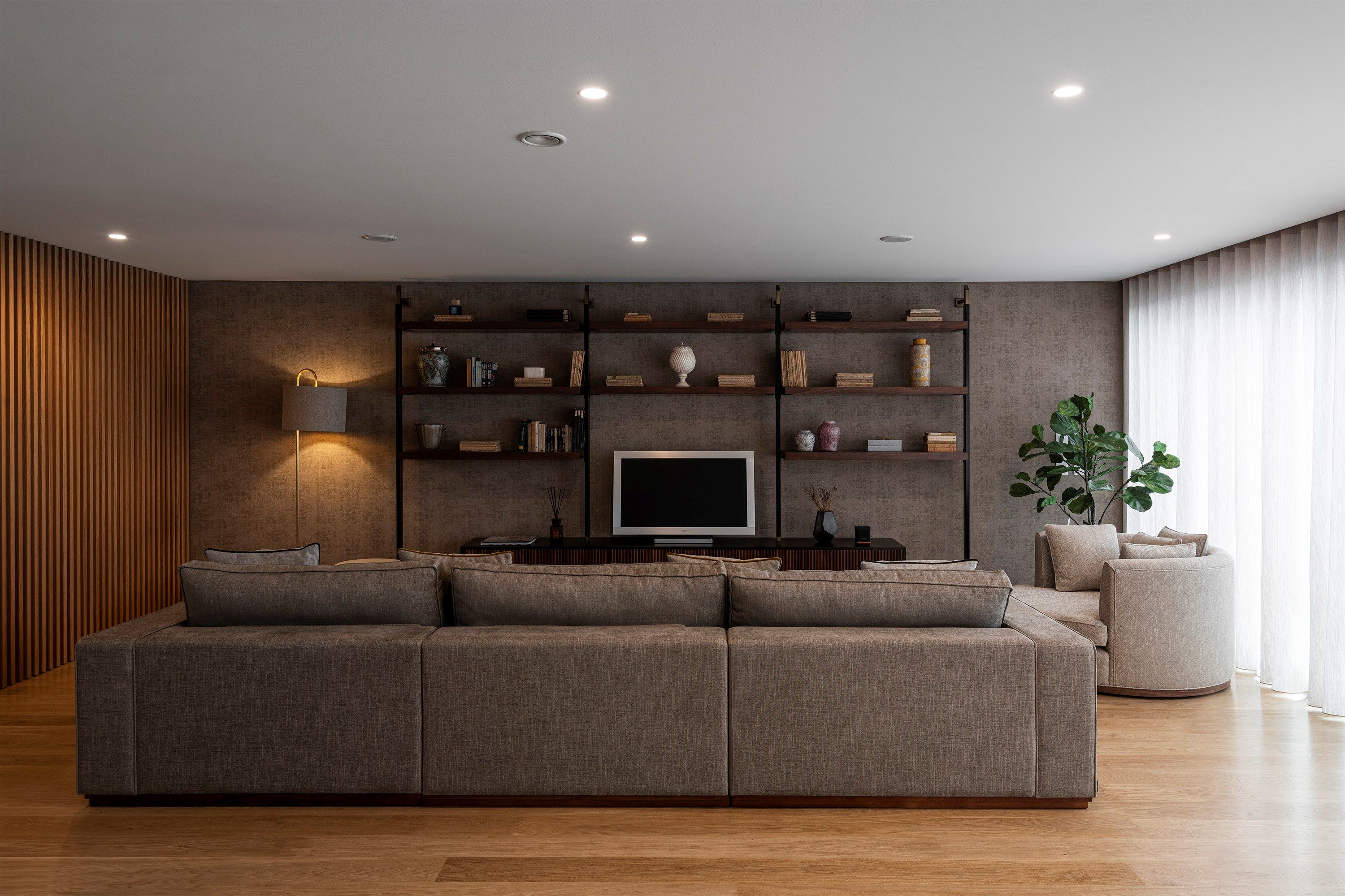 Алюминиевый книжный шкаф с креплением пол-потолок Stylish Club His &amp ARCH-00133148 - Вид №12