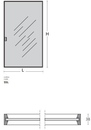 Glas Italia Раздвижная дверь из кристалла с принтом Sherazade sun-id-1438073 - Вид №2