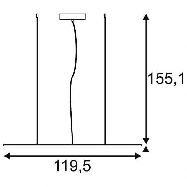 Подвесной светильник светодиодный ярко-белый I-Pendant 158724 SLV ДИЗАЙНЕРСКИЕ, I-PENDANT PRO 00-3889735 Белый  - Вид №1
