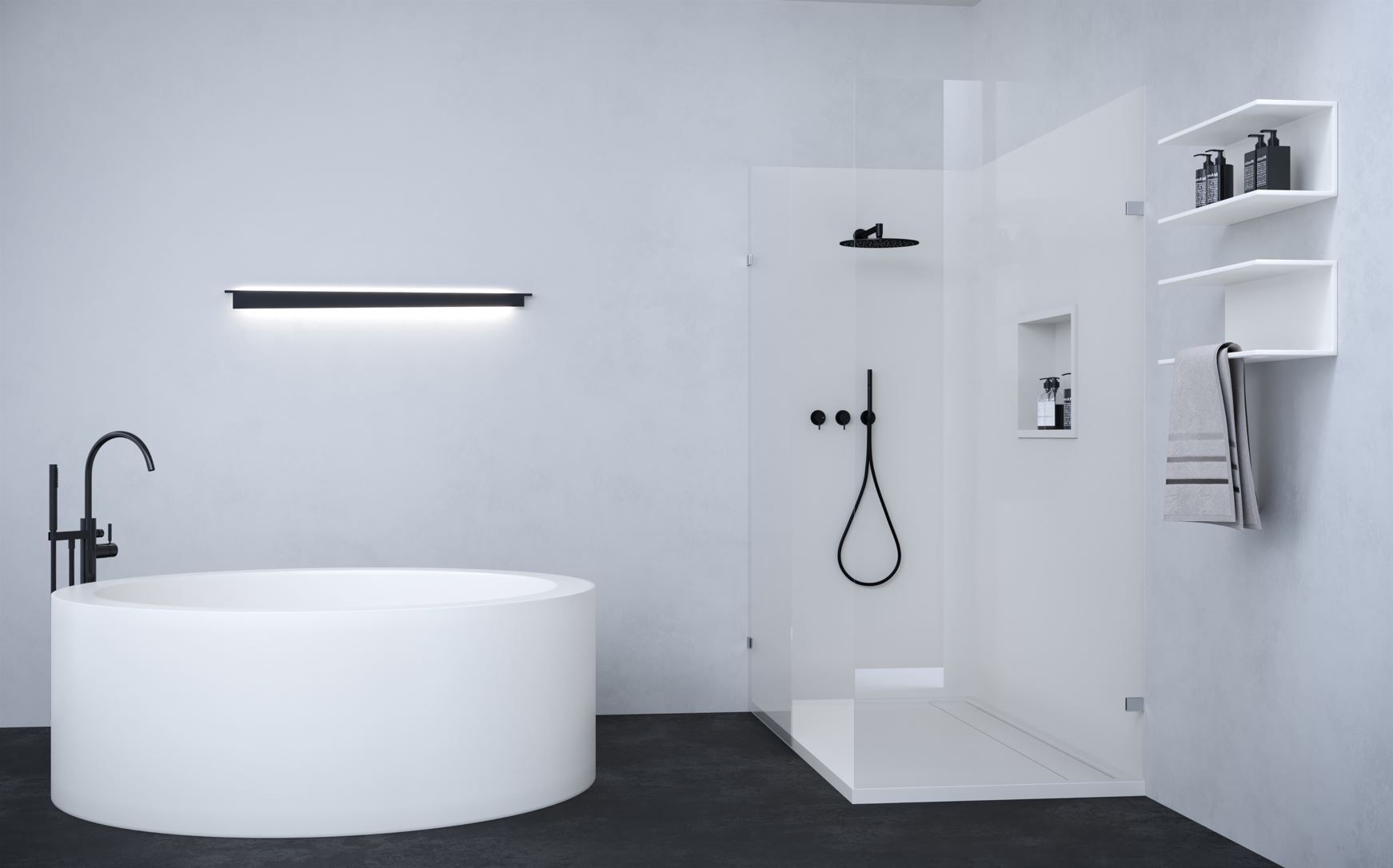 Мебель для ванной комнаты Corian® Acquapazza чистый ARCH-00022329 - Вид №1