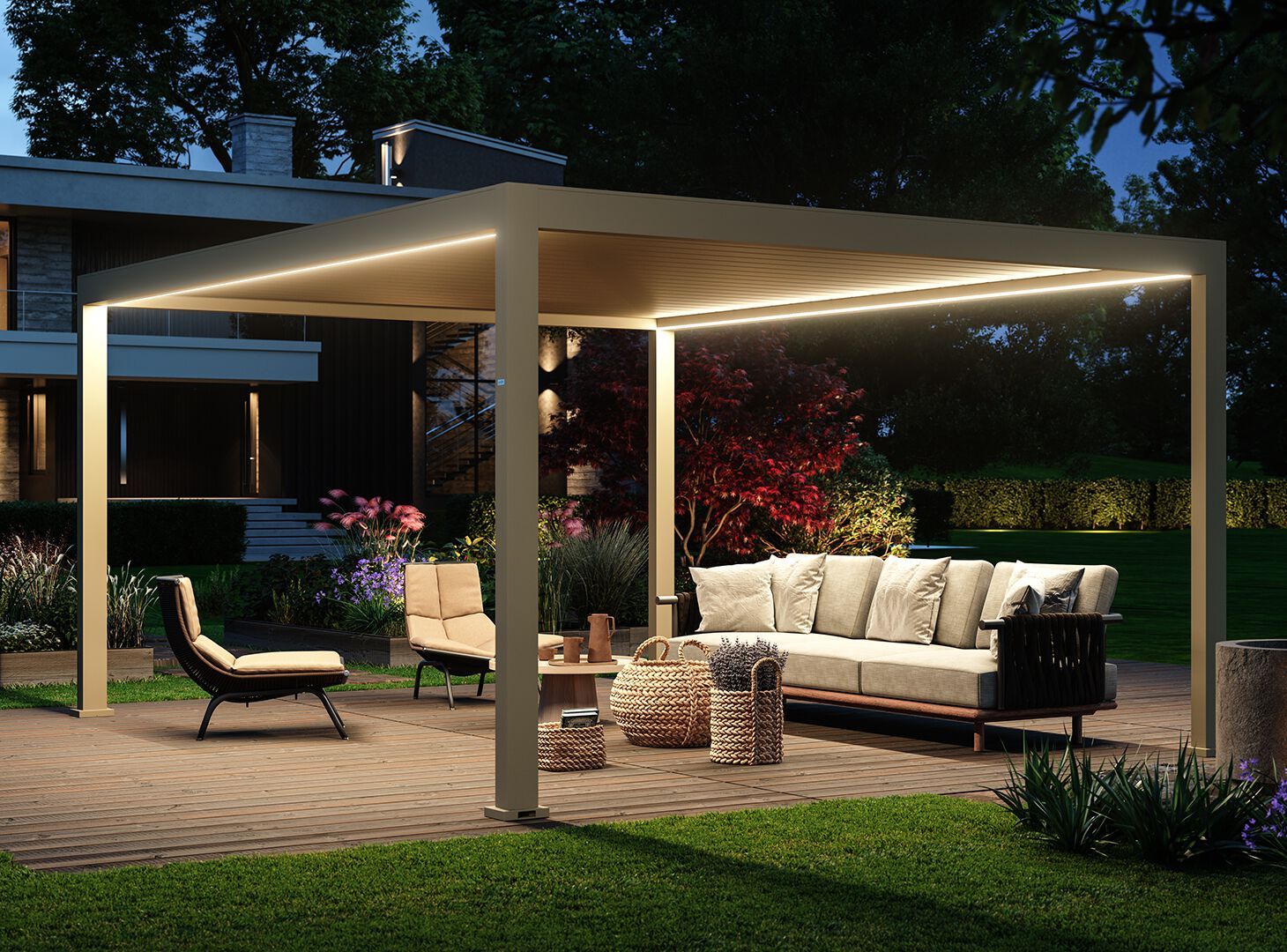 Биоклиматическая беседка с поворотными пластинами Pratic SENSE ARCH-00108114 - Вид №2