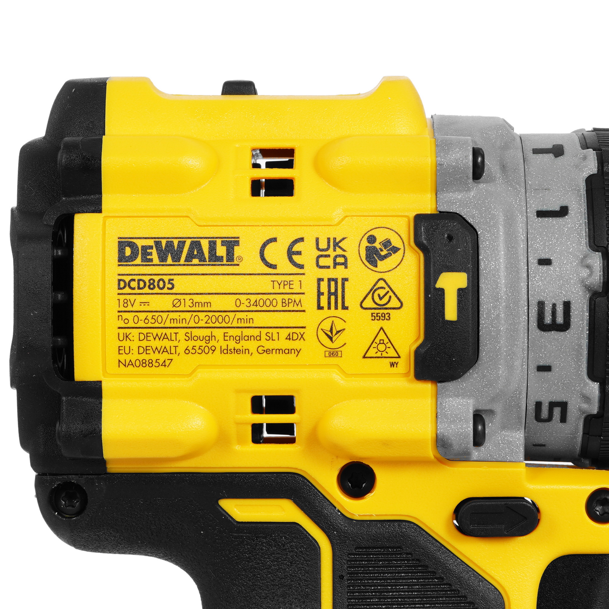 Дрель-шуруповерт DeWalt DCD805E1T XR FLEXVOLТ 18/54V 9014026 STDN-0039992 - Вид №3