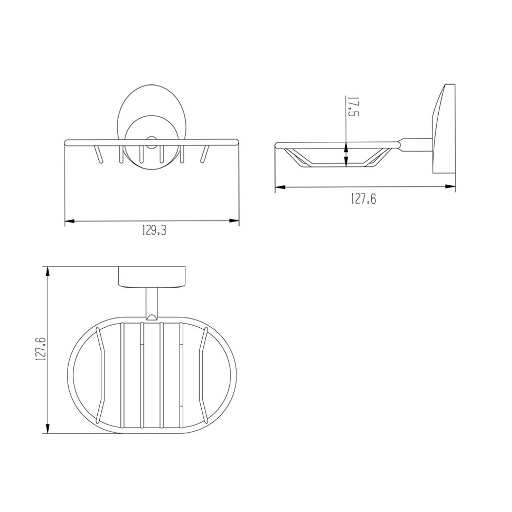Мыльница Raiber R70108 металлическая R70108 Santreyd  - Вид №2