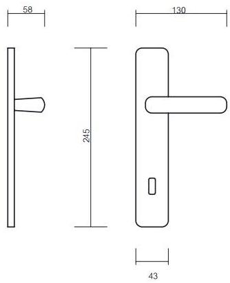 Pasini Латунная ручка на пластине  3470  - Вид №1