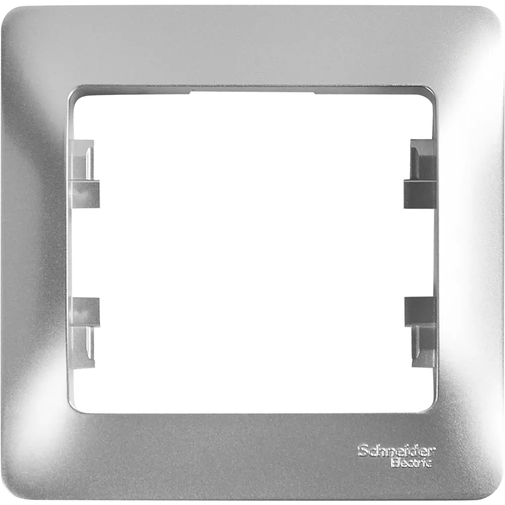 Рамка Schneider Electric Glossa алюминий для розеток и выключателей 86710711