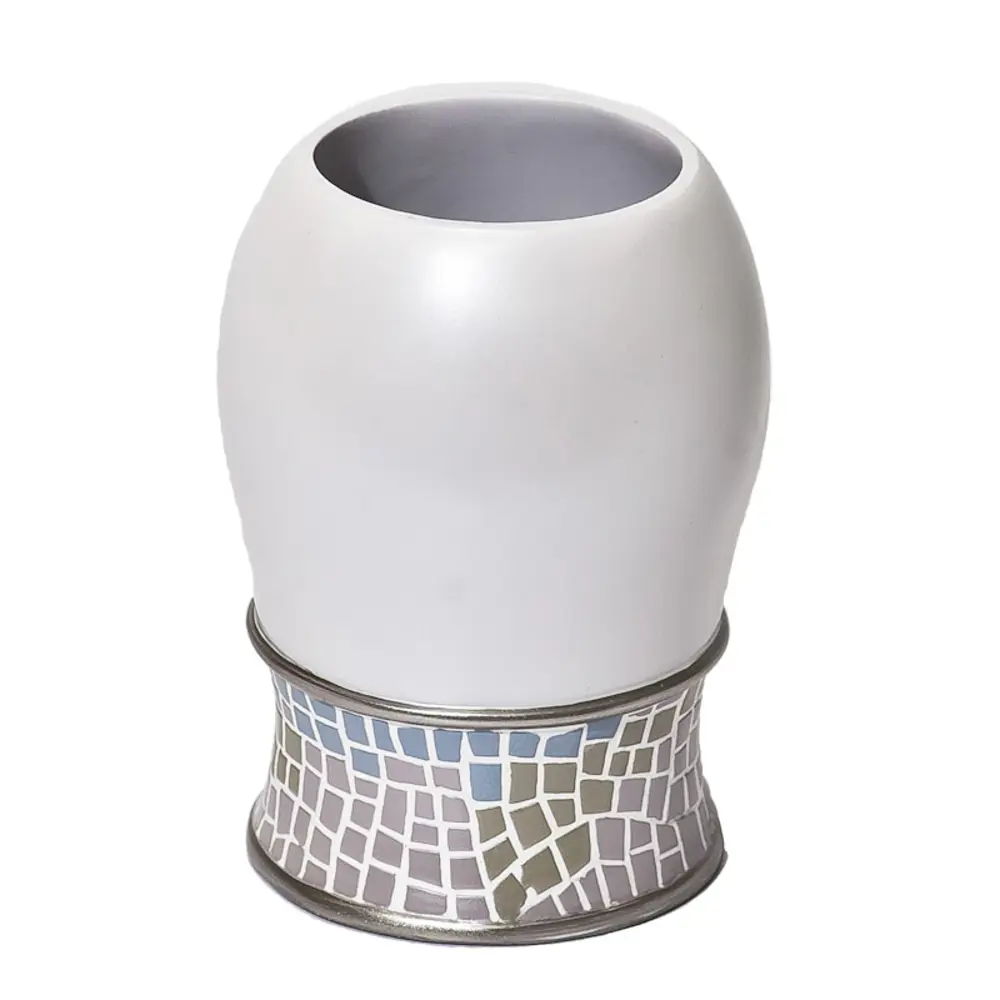 Стакан для зубных щёток Mosaic, полирезина, цвет перламутровый BRISSEN STLM-2029494