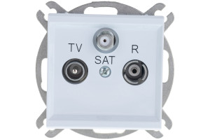 16257690 Розетка TV-SAT проходная, белый GPA-RSP/m/00 Ospel Sonata