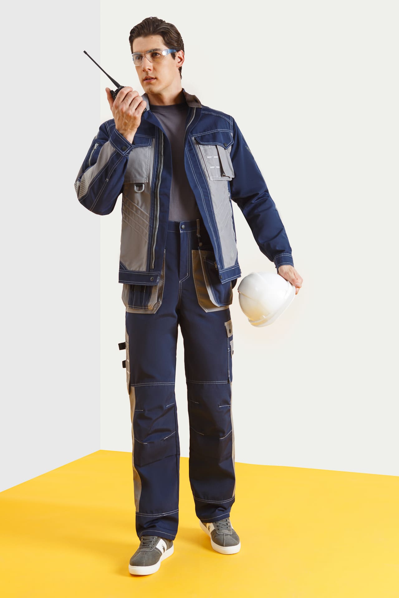 68832 Костюм "Прогресс" темно-синий с серым  Летняя спецодежда  размер 44-46/170-176  - Вид №8