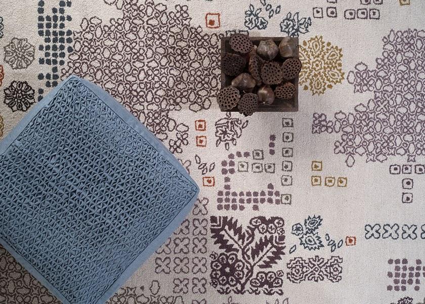 Warli Квадратный садовый пуф из акриловой ткани Site sun-id-1486843 - Вид №2