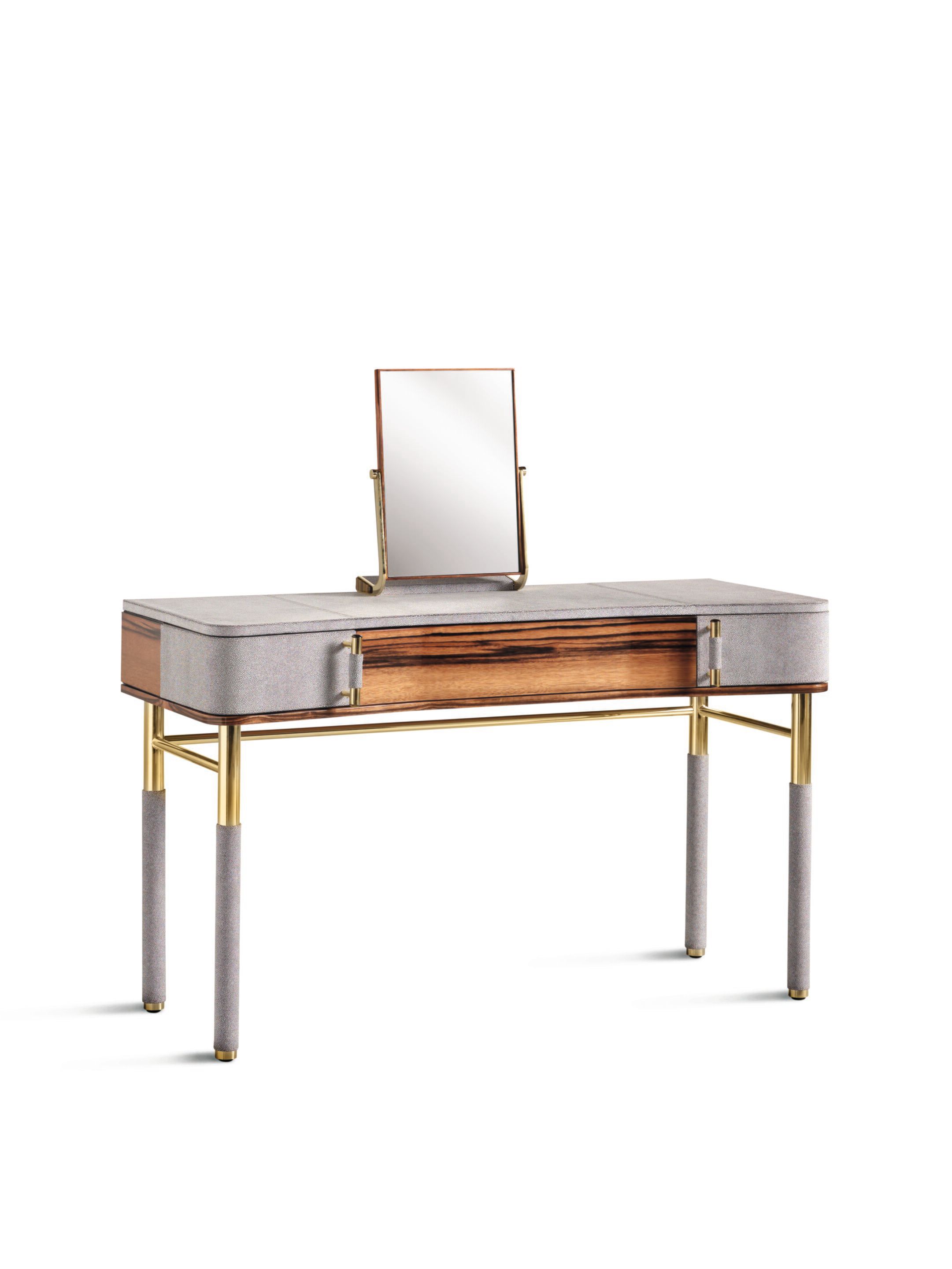 Деревянный и кожаный туалетный столик Former In Italia BLASY VANITY ARCH-00018783