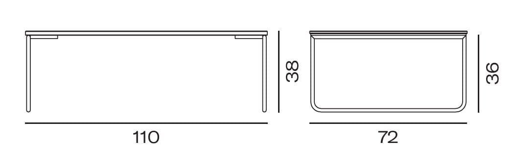 Деревянный прямоугольный журнальный столик Vergés Dula ARCH-00072708