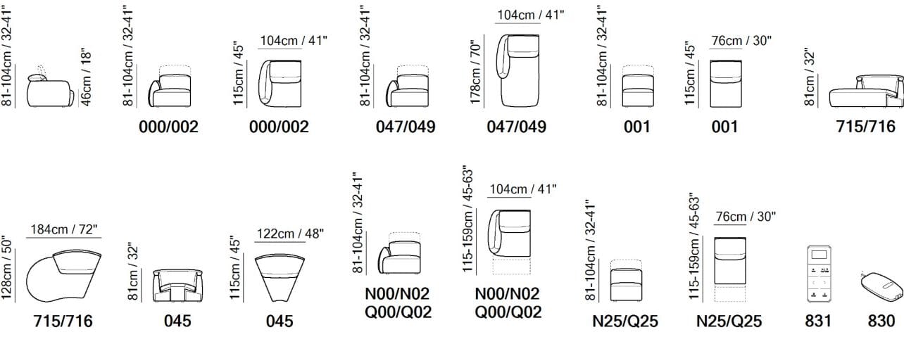 4-местный кожаный диван Natuzzi Italia Mindful ARCH-00077747 - Вид №12