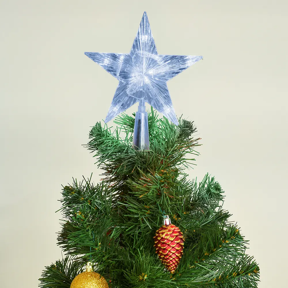 Верхушка на ёлку Balance Звезда h15 белая ПВХ STLM-2203284