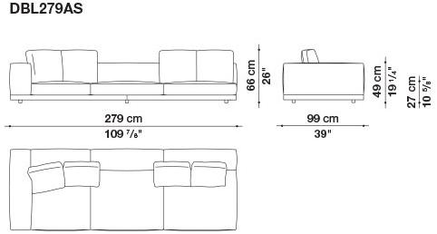 B&B Italia Кожаный диван Dock sun-id-1441060 - Вид №161