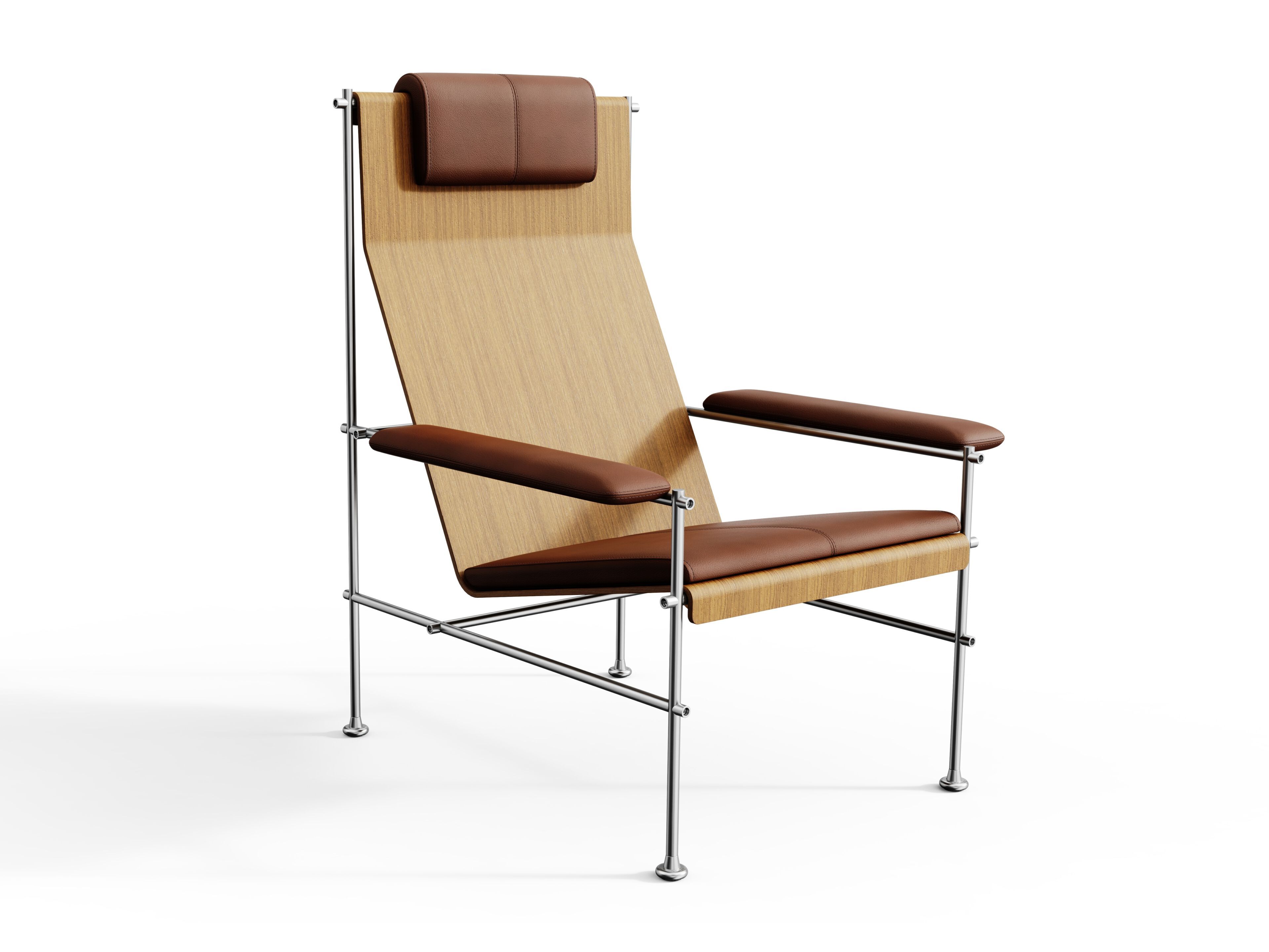 Стальное и деревянное кресло с подлокотниками Bla Station VILLHEM ARCH-00129224 - Вид №1