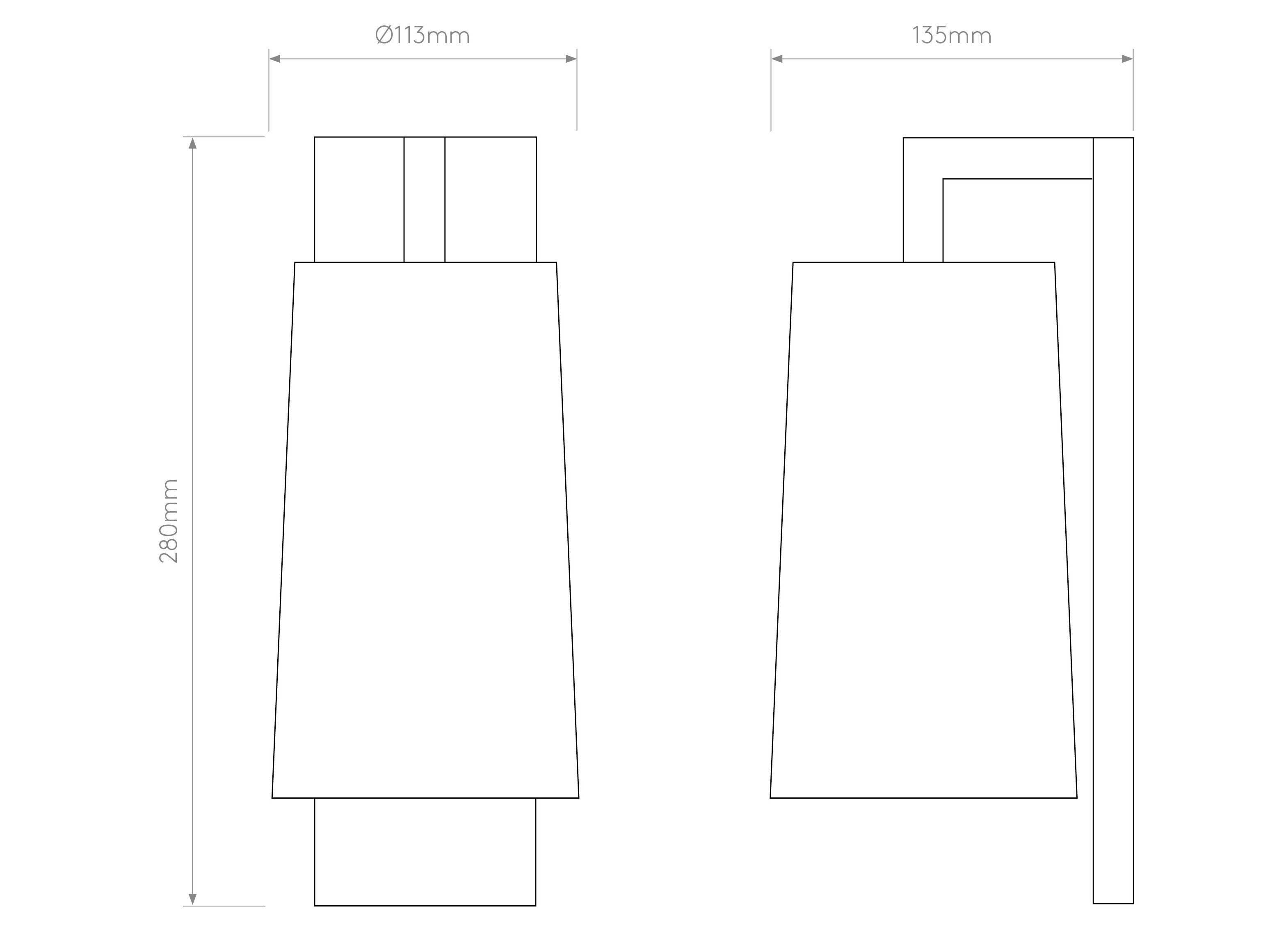Алюминиевый светодиодный настенный светильник Astro Lighting LAGO 280 ARCH-00053724 - Вид №3